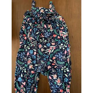 エイチアンドエム(H&M)のエイチアンドエム　サロペット　70 花柄(カバーオール)