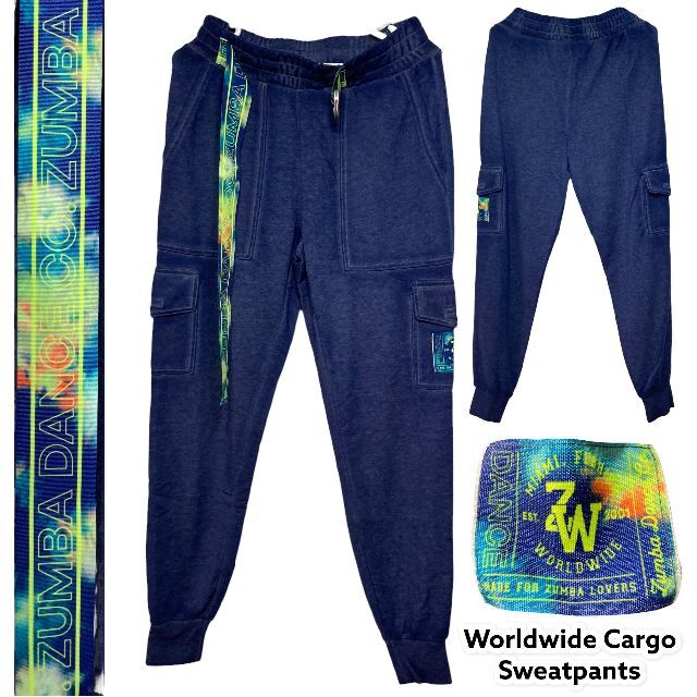 Zumba ズンバ WORLDWIDE CARGO SWEATPANTS XS