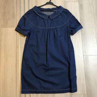 ドットアンドストライプスチャイルドウーマン(Dot&Stripes CHILDWOMAN)のDot&Stripes CHILDWOMAN タンガリーシルエットワンピース(ミニワンピース)