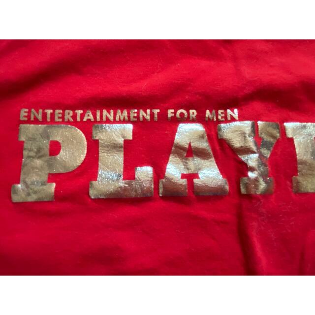 PLAYBOY(プレイボーイ)のPLAY BOY　Tシャツ　Sサイズ　赤　プレイボーイ レディースのトップス(Tシャツ(半袖/袖なし))の商品写真