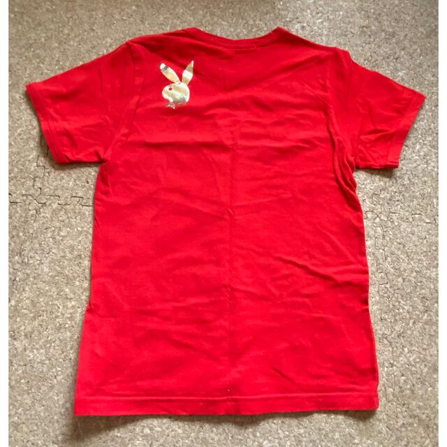 PLAYBOY(プレイボーイ)のPLAY BOY　Tシャツ　Sサイズ　赤　プレイボーイ レディースのトップス(Tシャツ(半袖/袖なし))の商品写真