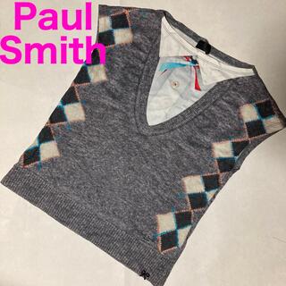 ポールスミス(Paul Smith)のポールスミス Paul Smith だまし絵　Tシャツ　カットソー　灰色ベスト柄(Tシャツ(半袖/袖なし))