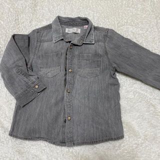 ザラキッズ(ZARA KIDS)の新品未使用⭐︎ZARAグレーのデニムシャツ子供服(ブラウス)