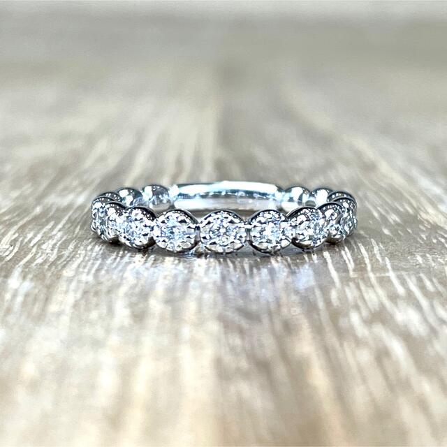 可愛い！k18WG ダイヤ 0.17ct リング 2.68g  GR1140 レディースのアクセサリー(リング(指輪))の商品写真