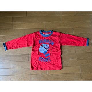 タグ付き新品　赤×グレー　長袖Tシャツ 象がスケート サイズ110(Tシャツ/カットソー)
