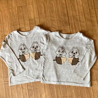 ユニクロ(UNIQLO)のチップとデール❤︎100cm ロンT 2枚セット(Tシャツ/カットソー)