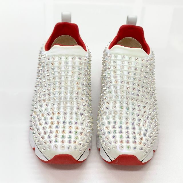 Christian Louboutin(クリスチャンルブタン)の3964 クリスチャンルブタン スパイク レザー スニーカー ホワイト レディースの靴/シューズ(スニーカー)の商品写真