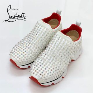 クリスチャンルブタン(Christian Louboutin)の3964 クリスチャンルブタン スパイク レザー スニーカー ホワイト(スニーカー)