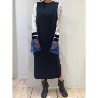 mame - 【mame】Silk Lame Print Sleeves Dressの通販 by オディール's ...