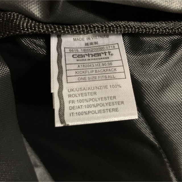 carhartt(カーハート)の【rumi1’s様】Carhartt バックパック Kickflip ブラック メンズのバッグ(バッグパック/リュック)の商品写真