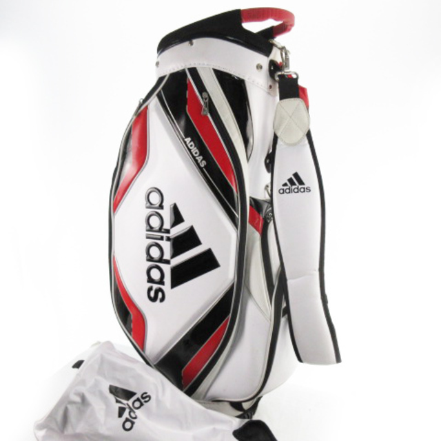 アディダス ゴルフ キャディバッグ スタンド フード付き 白 ホワイト 鞄