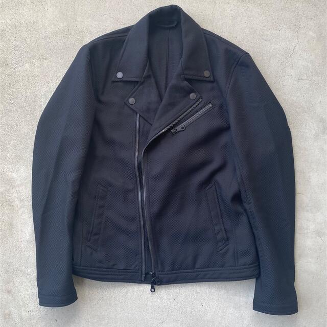 Vintage leather jacket black navy L