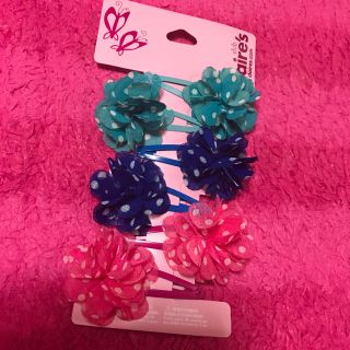 クレアーズ(claire's)の新品 クレアーズ ドットフラワーピン(ヘアピン)