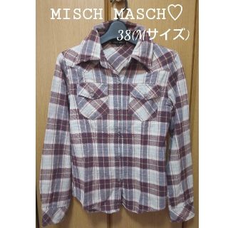 ミッシュマッシュ(MISCH MASCH)の【極美品】MISCH MASCH♡ハート釦・襟ワイヤーチェックブラウス　茶系(シャツ/ブラウス(長袖/七分))