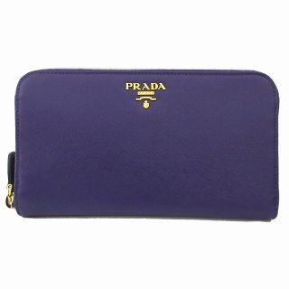 プラダ(PRADA)のプラダ サフィアーノ レザー 長財布 ラウンドファスナー 1M0506◇４(財布)