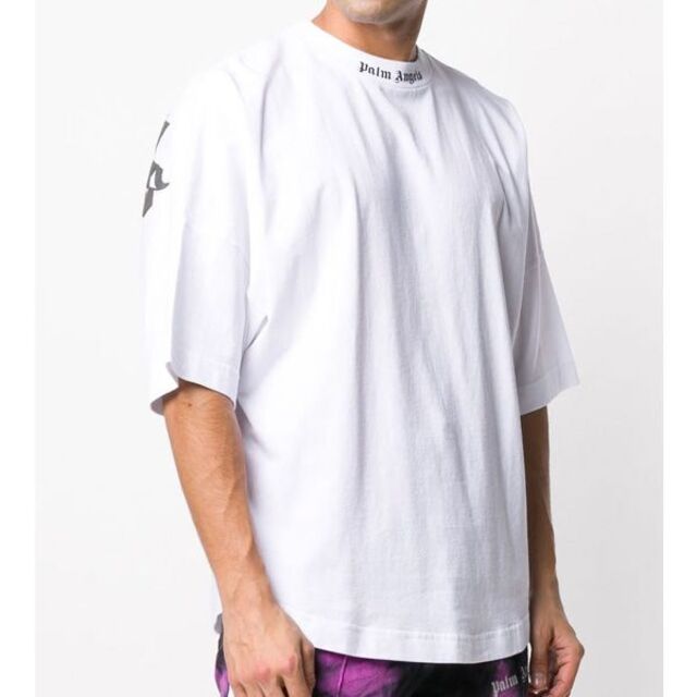 【限定セール！】 2 PALM ANGELS オーバーサイズ ホワイト Tシャツ size L Tシャツ+カットソー(半袖+袖なし)