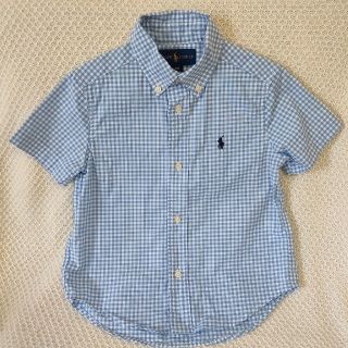 ラルフローレン(Ralph Lauren)のラルフローレン 半袖シャツ 3/3T 水色ギンガムチェック(ブラウス)