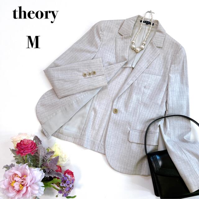 theory(セオリー)のtheory ストレッチ ストライプ テーラードジャケット 長袖 レディースのジャケット/アウター(テーラードジャケット)の商品写真