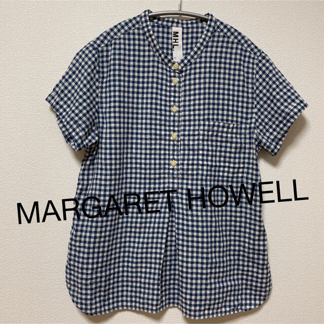 MARGARET HOWELL リネンギンガムチェックシャツ