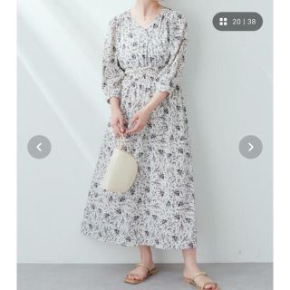 ナチュラルクチュール(natural couture)の【新品】カシュクール風落ち感ワンピース　(ロングワンピース/マキシワンピース)