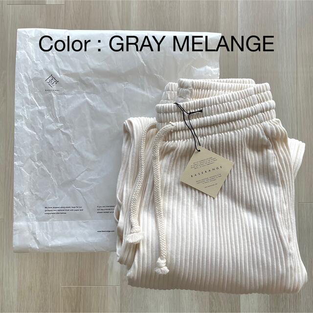 レディースbaserange sweat rib pants gray melange