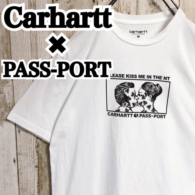 カーハート パスポート コラボ 表記M 着用感L 袖ロゴ刺繍 Tシャツ | フリマアプリ ラクマ