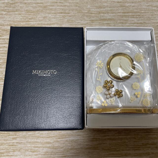 MIKIMOTO(ミキモト)の【新品】パール付きMIKIMOTO置き時計 インテリア/住まい/日用品のインテリア小物(置時計)の商品写真