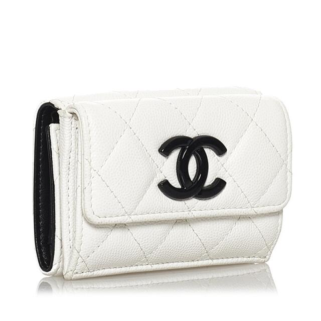 CHANEL(シャネル)のシャネル マトラッセ ココマーク 三つ折り財布 キャビアスキン レディース CHANEL 【201-54236】 レディースのファッション小物(財布)の商品写真