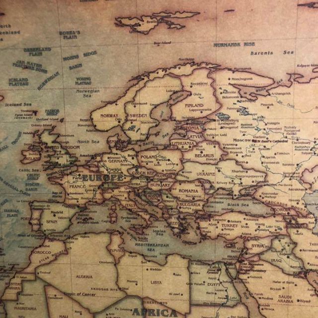 アンティーク レトロ ヴィンテージ 世界地図 ポスター イギリス中心地図 正規品送料無料