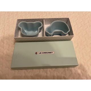 ルクルーゼ(LE CREUSET)のル・クルーゼ　ベビー食器　青(離乳食器セット)