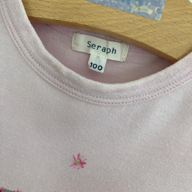 Seraph(セラフ)のセラフ Tシャツ　100cm   2点　ピンク、ミントグリーン キッズ/ベビー/マタニティのキッズ服女の子用(90cm~)(Tシャツ/カットソー)の商品写真