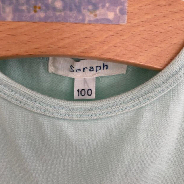 Seraph(セラフ)のセラフ Tシャツ　100cm   2点　ピンク、ミントグリーン キッズ/ベビー/マタニティのキッズ服女の子用(90cm~)(Tシャツ/カットソー)の商品写真