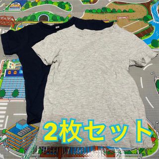 エイチアンドエム(H&M)のTシャツ 2枚セット グレー ブラック(Tシャツ/カットソー)