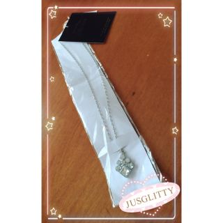 ジャスグリッティー(JUSGLITTY)の新品未開封♡ジャスグリッティー♡ビジューロングネックレス シルバー(ネックレス)