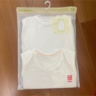 ユニクロ(UNIQLO)の新品未使用　UNIQLO ロンパース コットンメッシュインナースーツ　ロンパース(肌着/下着)