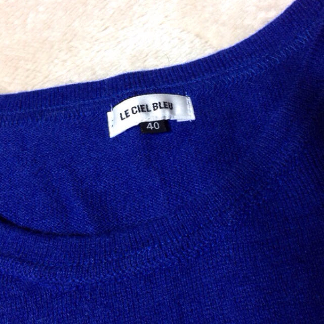 LE CIEL BLEU(ルシェルブルー)のルシェルブルー🌸カシミヤ半袖ニットBL レディースのトップス(ニット/セーター)の商品写真