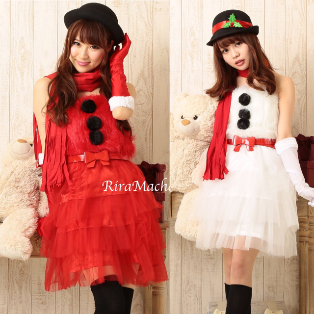 新品☆雪だるまサンタコスプレ☆クリスマス エンタメ/ホビーのコスプレ(衣装一式)の商品写真