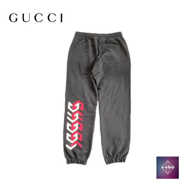 Gucci - GUCCI グッチ ミラー プリント ジャージー スウェット パンツ ブラック