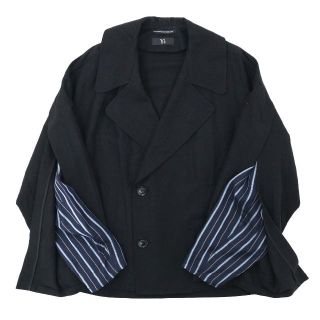 ヨウジヤマモト(Yohji Yamamoto)のワイズ ヨウジヤマモト 18SS レイヤードスリーブダブルブレストジャケット(テーラードジャケット)