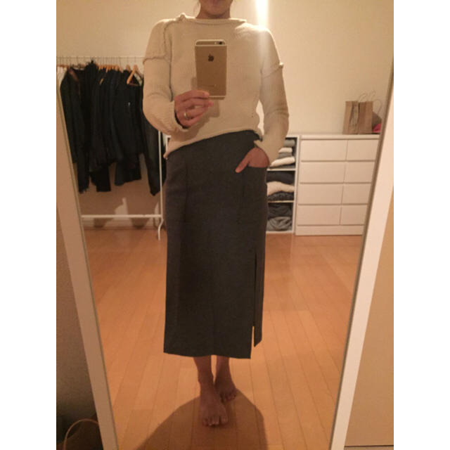 ZARA(ザラ)のZARA ウール素材スリットスカート レディースのスカート(ひざ丈スカート)の商品写真
