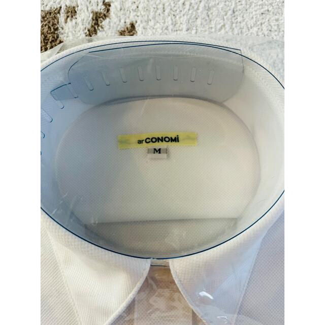 CONOMi(コノミ)の【CONOMi】ニットシャツ ノーアイロン 制服 吸水 速乾 伸縮 ホワイト  レディースのトップス(シャツ/ブラウス(半袖/袖なし))の商品写真