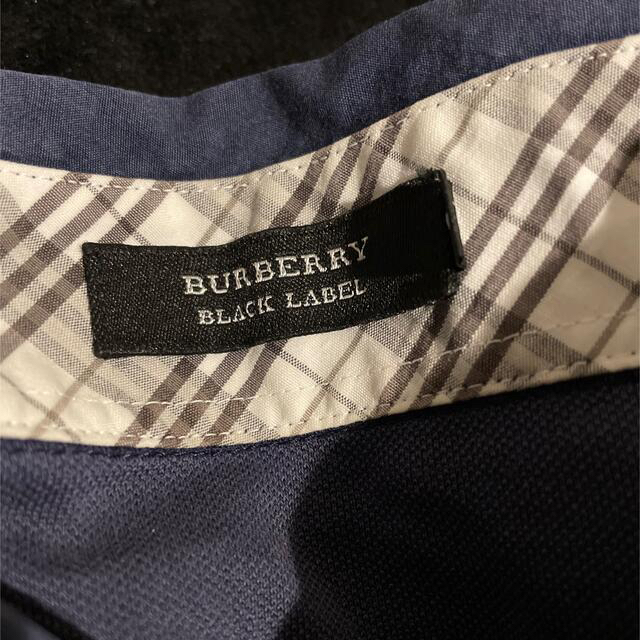 BURBERRY BLACK LABEL(バーバリーブラックレーベル)のバーバリーブラックレーベル ポロシャツ ブラック Lサイズ メンズのトップス(ポロシャツ)の商品写真