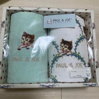 ポール&ジョーシスター(PAUL & JOE SISTER)の新品　未使用　ポール&ジョー　タオル　セット　ガーゼタオル　ハンドタオル　ネコ(タオル/バス用品)