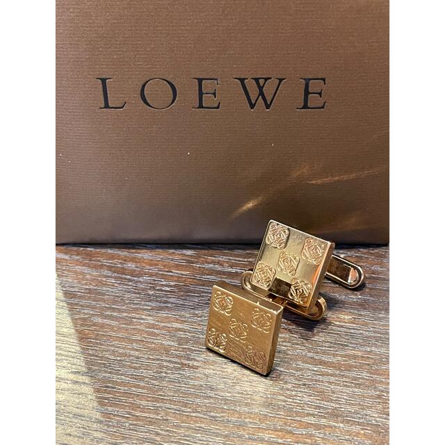 LOEWE - 美品!ロエベ LOEWE カフス カフリンクス アナグラム ゴールド