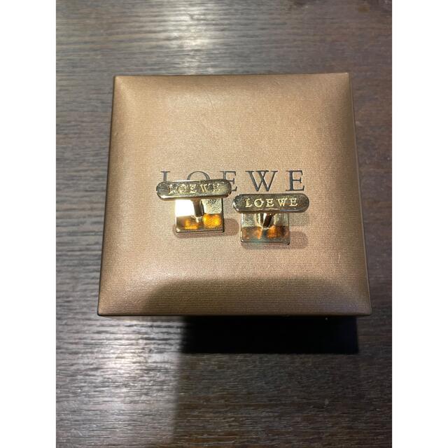 LOEWE(ロエベ)の美品！ロエベ LOEWE カフス  カフリンクス アナグラム ゴールド メンズのファッション小物(カフリンクス)の商品写真