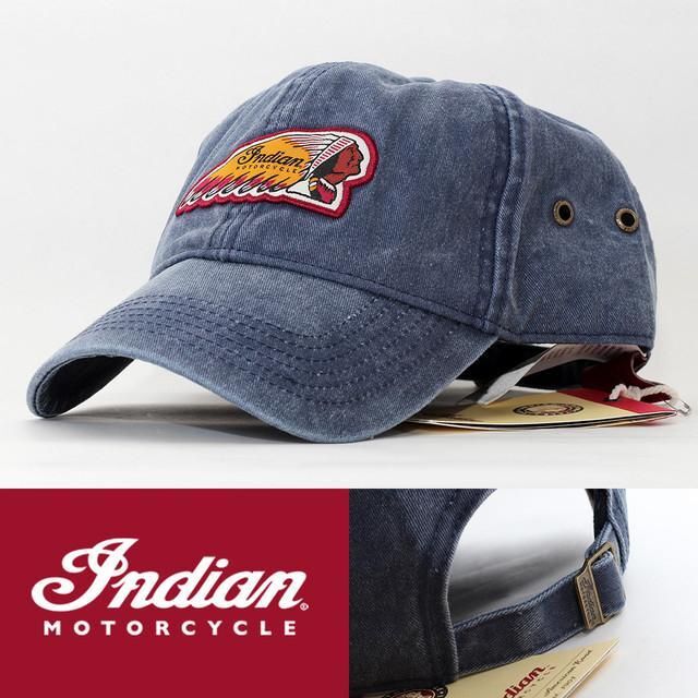 Indian(インディアン)のローキャップ 帽子 Indian Motorcycle デニム 2860748 メンズの帽子(キャップ)の商品写真