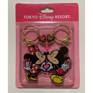 ディズニー(Disney)の東京ディズニーリゾートミッキーミニーペアキーチェーンキーホルダー(キャラクターグッズ)