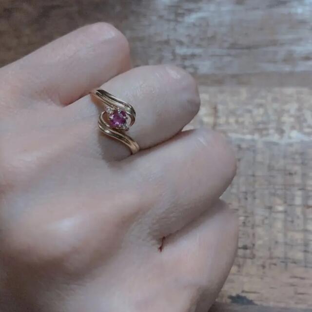 即購入OK! 美品 K18Pt900 アメジスト刻印あり リング 指輪 12号