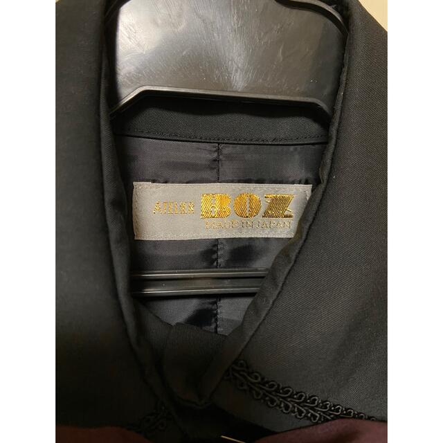ATELIER BOZ(アトリエボズ)のディーンジャケットワンピース 黒×ボルドー Lサイズ レディースのワンピース(ひざ丈ワンピース)の商品写真