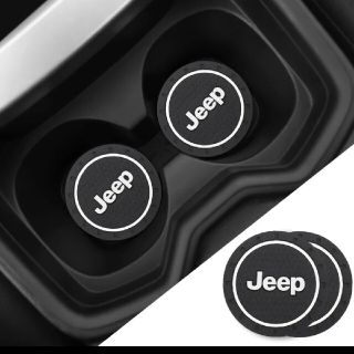 ジープ(Jeep)のＪｅｅｐドリンクホルダーコースター2枚(車内アクセサリ)